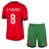 Maillot de Supporter Portugal Bruno Fernandes 8 Domicile Euro 2024 Pour Enfant